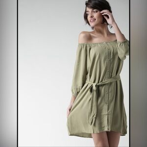 Green Chiffon Dress 👗